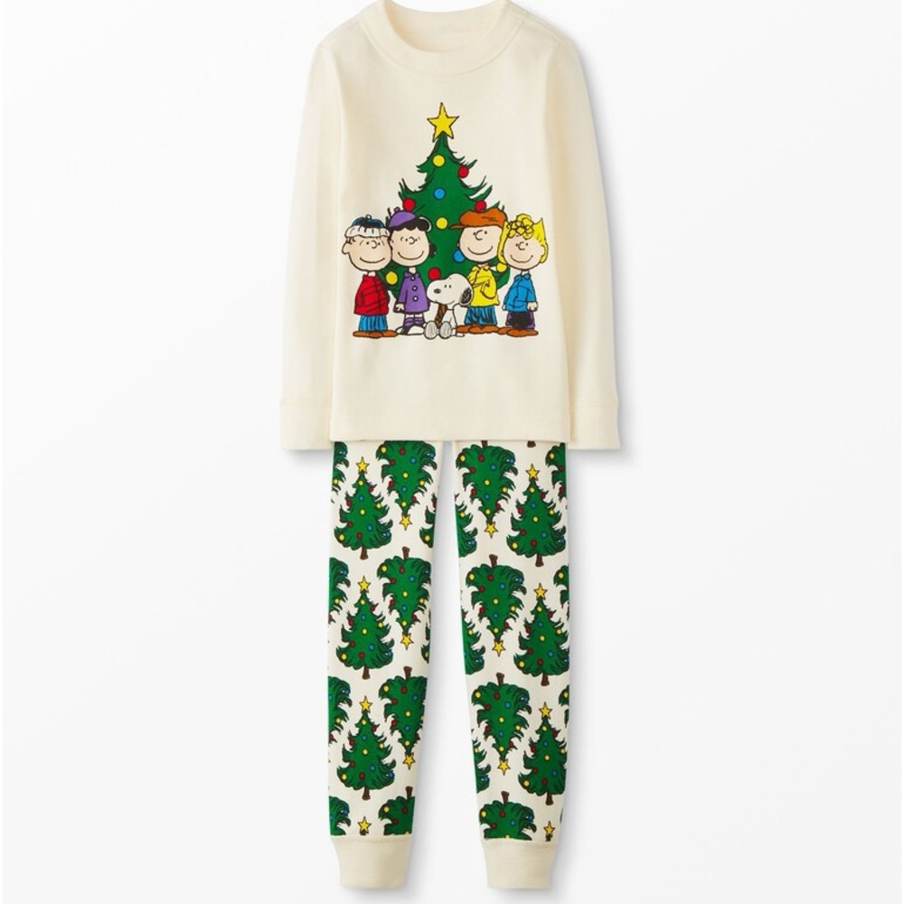 🎄NWT Hanna Andersson-Peanuts Holiday Long John Pajama Set🎄